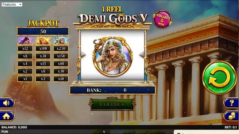 Main Screen Reels - Spinomenal 1 Reel Demi Gods V Slot