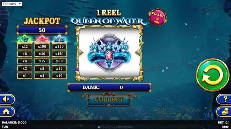 Main Screen Reels - Spinomenal 1 Reel Queen Of Water Slot