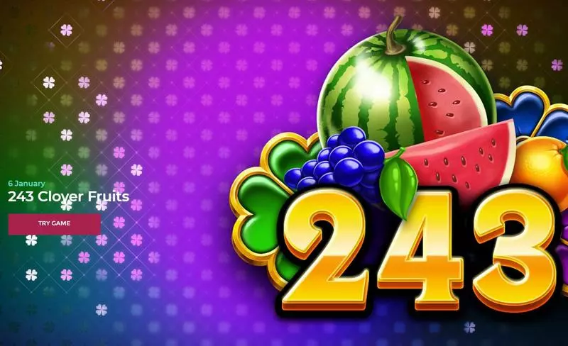 Introduction Screen - Tom Horn Enterprise 243 Clover Fruits Slot