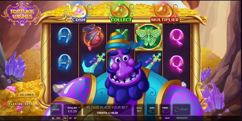 Main Screen Reels - NetEnt 3 Fortune Wishes Slot