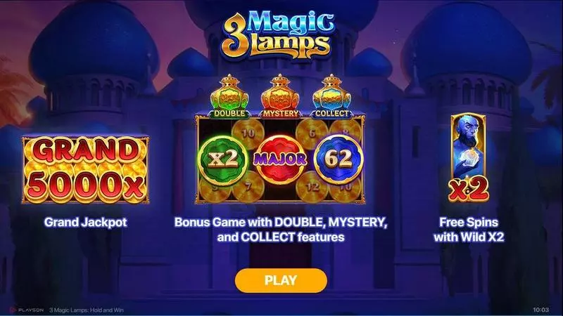 Info and Rules - Playson 3 Magic Lamps Slot
