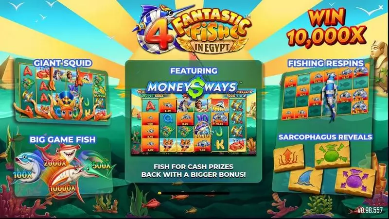 Info and Rules - 4ThePlayer 4 Fantastic Fish In Egypt Slot