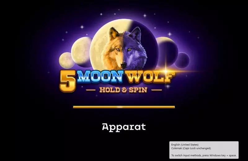 Introduction Screen - Apparat Gaming 5 Moon Woolf Slot