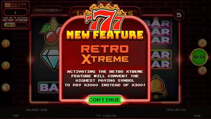 Introduction Screen - Spinomenal 777 Lucky Hits Slot