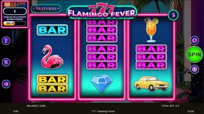 Main Screen Reels - Spinomenal 777 – Flamingo Fever Slot