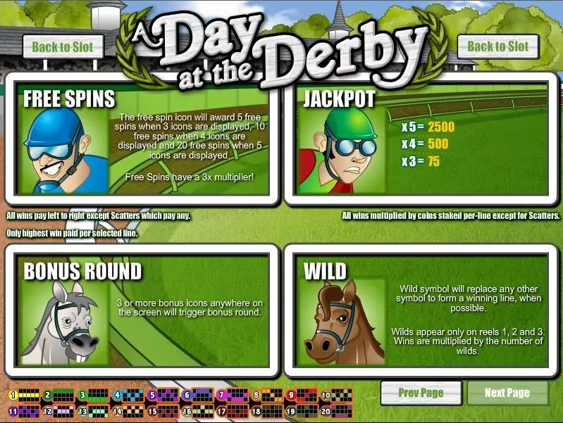 Info and Rules - Rival A Day at the Derby Slot