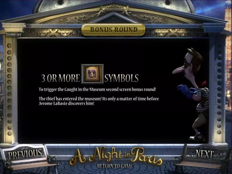 Info and Rules - BetSoft A night in Paris Slot