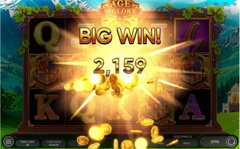 Winning Screenshot - Endorphina Age of Glory Slot