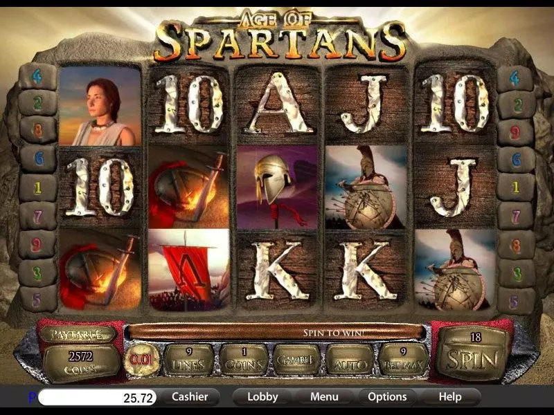 Main Screen Reels - Saucify Age of Spartans Slot