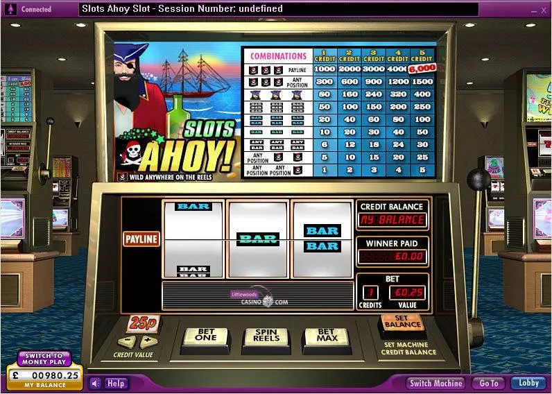 Main Screen Reels - 888 AHOY Slot