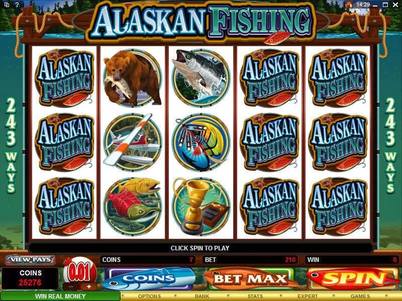 Main Screen Reels - Microgaming Alaskan Fishing Slot