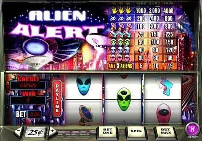 Main Screen Reels - PlayTech Alien Alert Slot