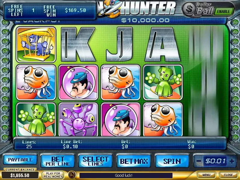 Bonus 2 - PlayTech Alien Hunter Slot