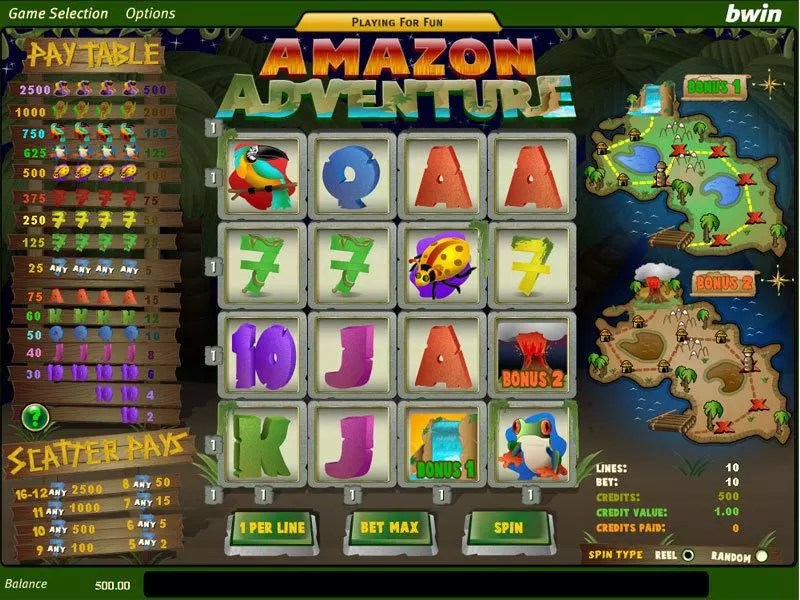 Main Screen Reels - Amaya Amazon Adventure Slot