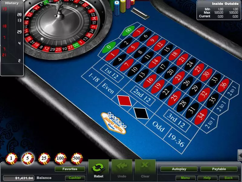Table ScreenShot - RTG American Roulette - New Table