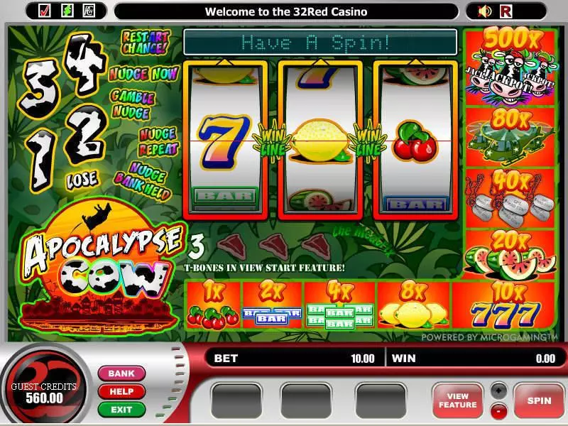 Main Screen Reels - Microgaming Apocalypse Cow Slot