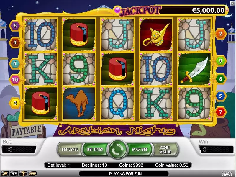 Main Screen Reels - NetEnt Arabian Nights Slot