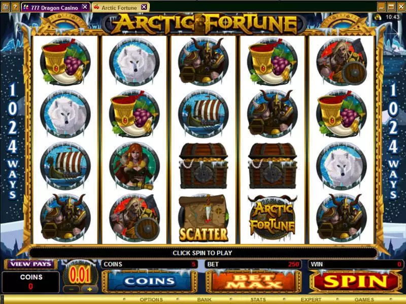 Main Screen Reels - Microgaming Arctic Fortune Slot