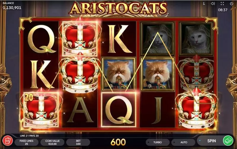 Main Screen Reels - Endorphina Aristocats Slot