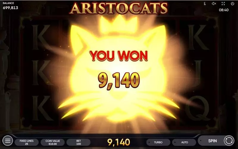 Winning Screenshot - Endorphina Aristocats Slot