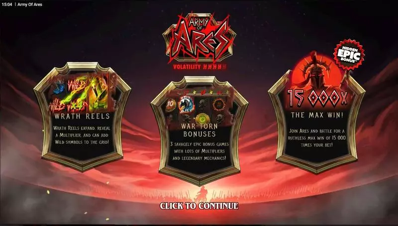 Info and Rules - Hacksaw Gaming Army Of Ares Slot