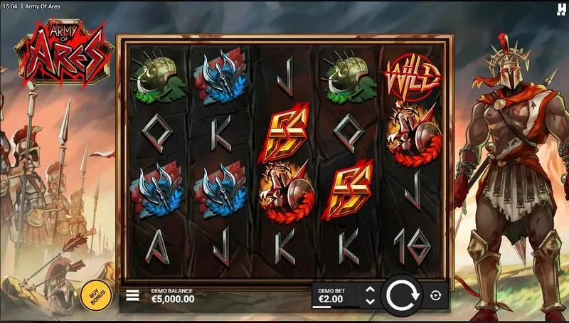 Main Screen Reels - Hacksaw Gaming Army Of Ares Slot