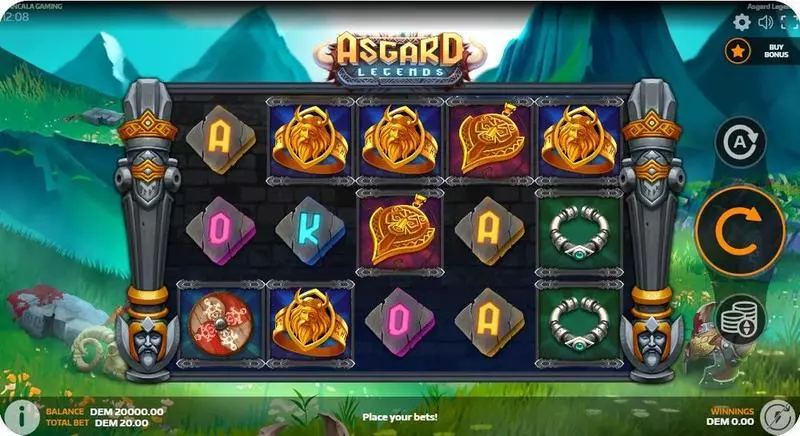 Main Screen Reels - Mancala Gaming Asgard Legends Slot