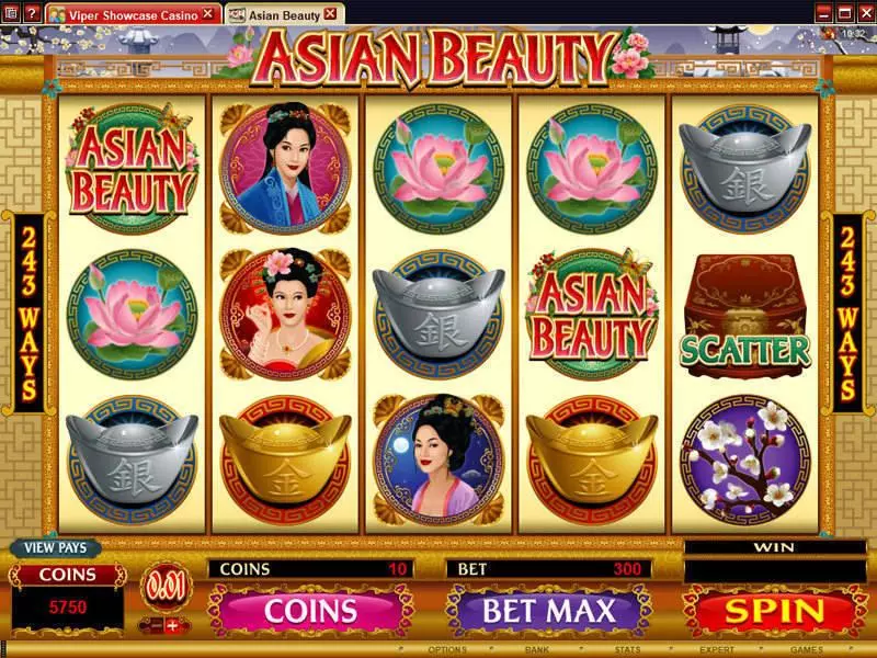 Main Screen Reels - Microgaming Asian Beauty Slot