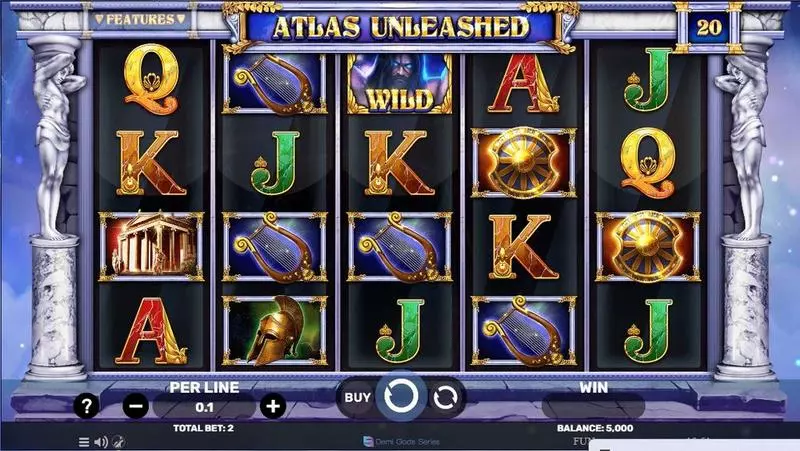 Main Screen Reels - Spinomenal Atlas Unleashed Slot
