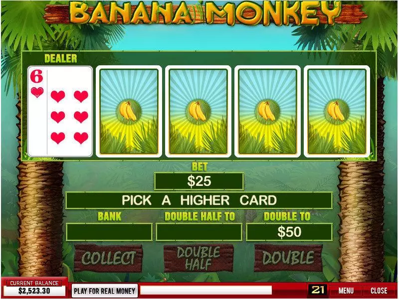 Gamble Screen - PlayTech Banana Monkey Slot
