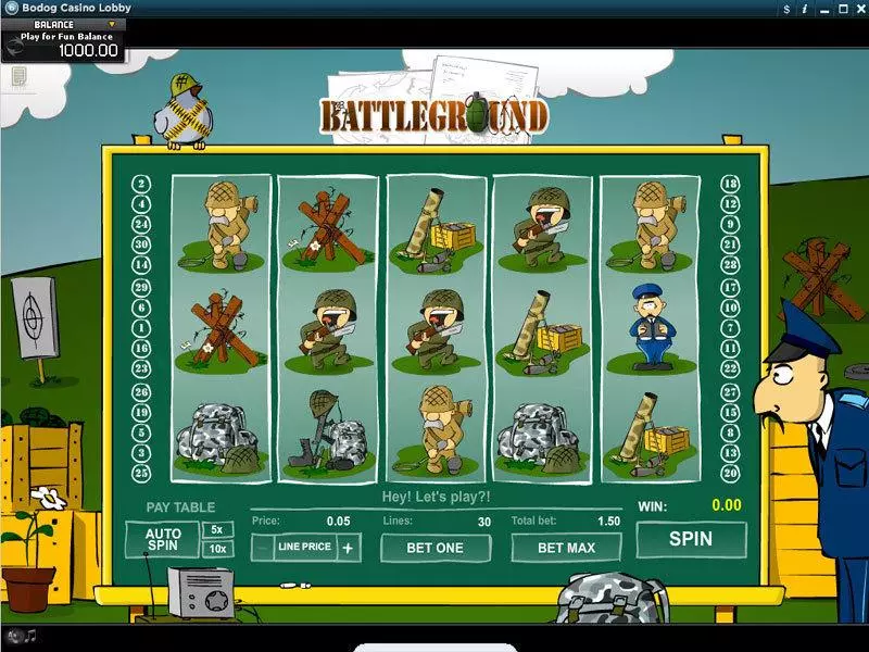 Main Screen Reels - RTG Battleground Slot
