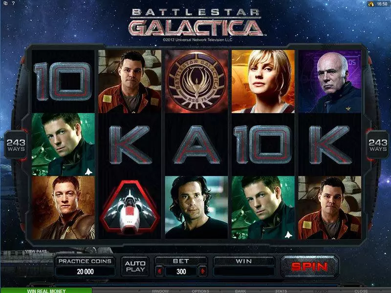 Main Screen Reels - Microgaming Battlestar Galactica Slot