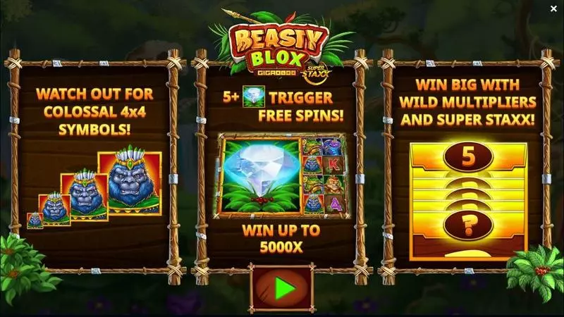 Info and Rules - Jelly Entertainment Beasty Blox GigaBlox Slot