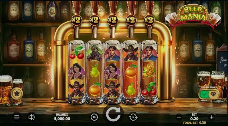Main Screen Reels - StakeLogic Beer Mania  Slot