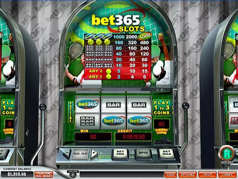 Main Screen Reels - PlayTech Bet 365 Slot