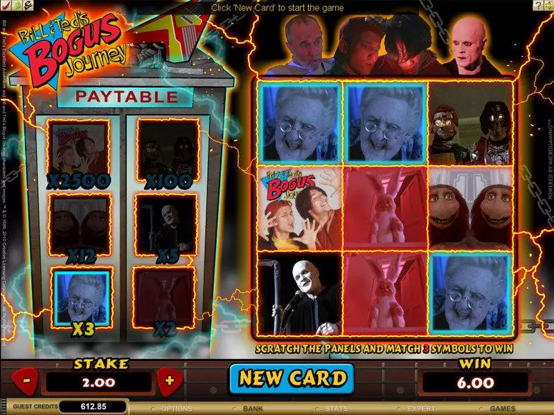 Introduction Screen - Microgaming Bill and Ted's Bogus Journey Parlor