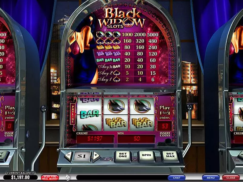 Main Screen Reels - PlayTech Black Widow Slot