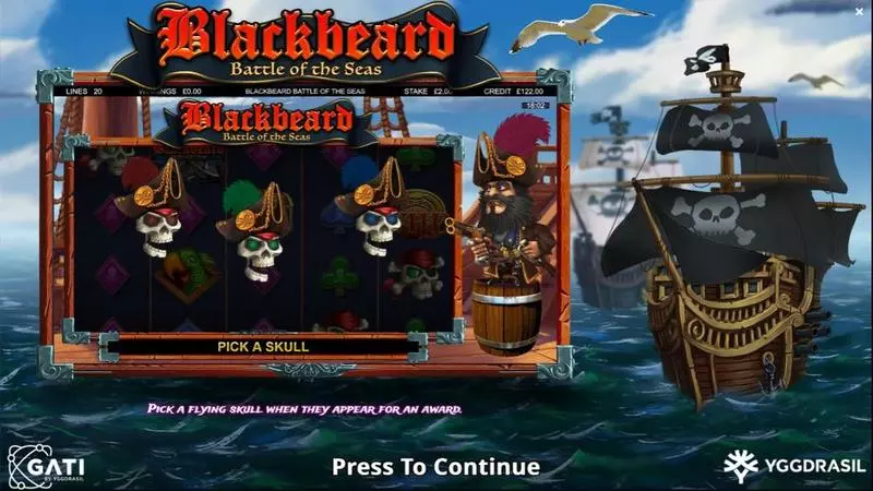 Info and Rules - Bulletproof Games Blackbeard Battle Of The Seas  Slot