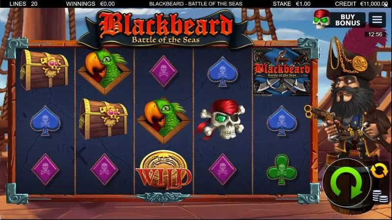 Main Screen Reels - Bulletproof Games Blackbeard Battle Of The Seas  Slot