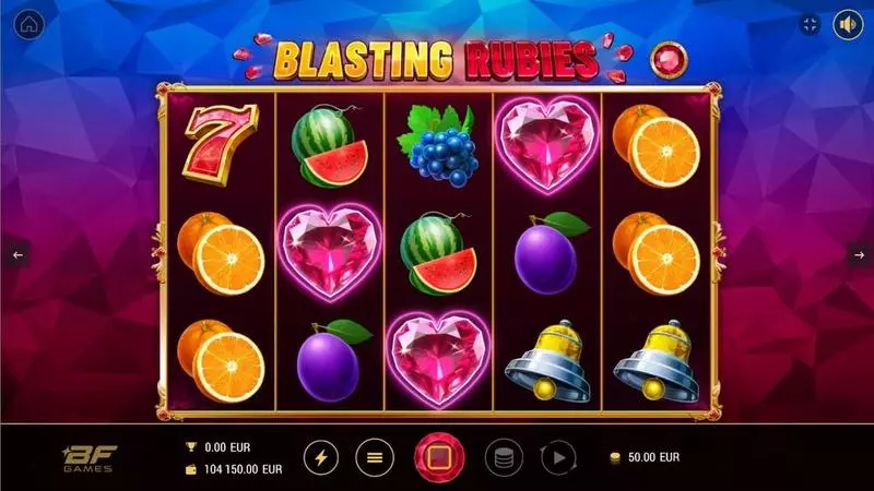 Main Screen Reels - BF Games Blasting Rubies Slot
