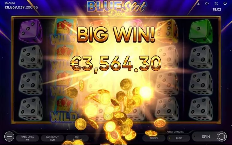 Winning Screenshot - Endorphina Blue Slot Slot