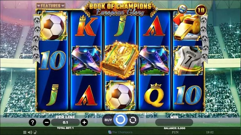 Main Screen Reels - Spinomenal Book Of Champions – European Glory Slot