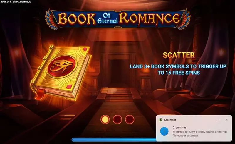 Introduction Screen - Wizard Games Book of Eternal Romance Slot