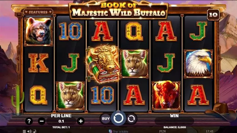 Main Screen Reels - Spinomenal Book Of Majestic Wild Buffalo Slot