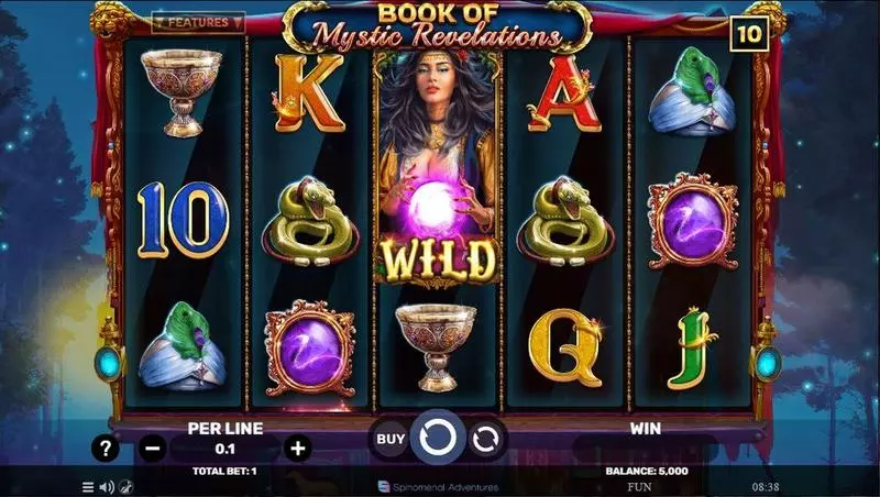 Main Screen Reels - Spinomenal Book Of Mystic Revelations Slot