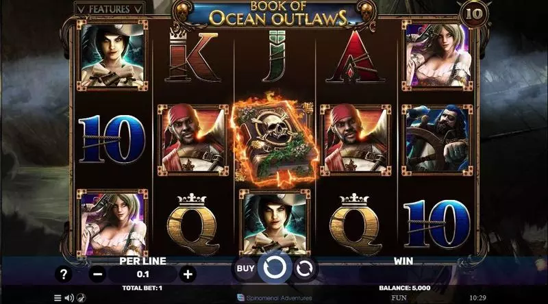 Main Screen Reels - Spinomenal Book Of Ocean Outlaws Slot