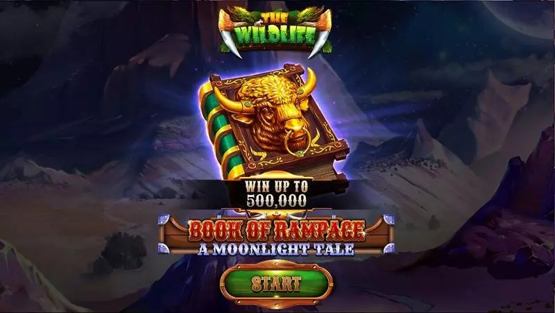 Introduction Screen - Spinomenal Book Of Rampage – A Moonlight Tale Slot