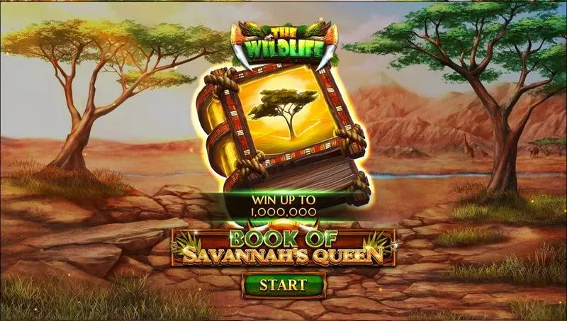 Introduction Screen - Spinomenal Book Of Savannah’s Queen Slot