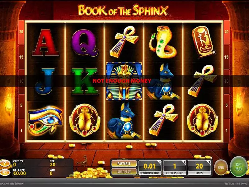 Main Screen Reels - GTECH Book of the Sphinx Slot
