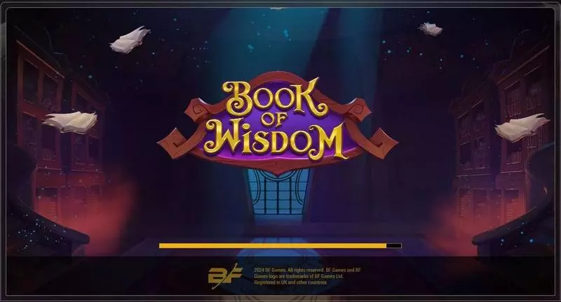 Introduction Screen - BF Games Book Of Wisdom Slot